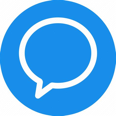 Blue, circle, bubble, chat, chatting, comment, message icon - Download ...