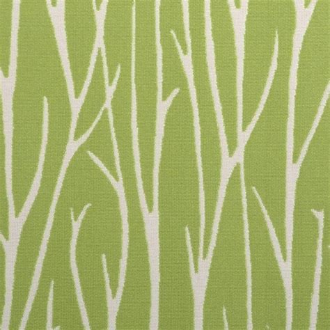 Lime Green Abstract Upholstery Fabric With Grass Scenic