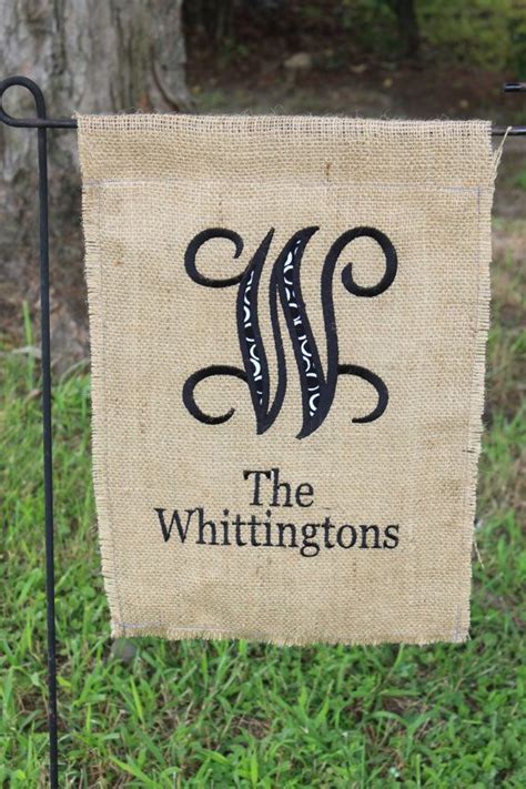 Personalized Burlap Garden Flag By Thewhimzytree On Etsy 2400