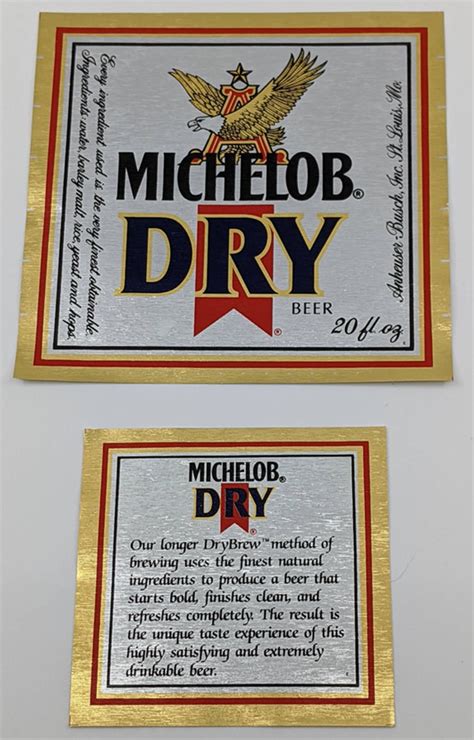 Michelob Dry Beer Label