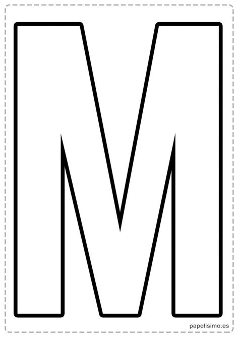 Letra M Molde Letra M Moldes Abecedarios Pinterest Lettering Alphabet