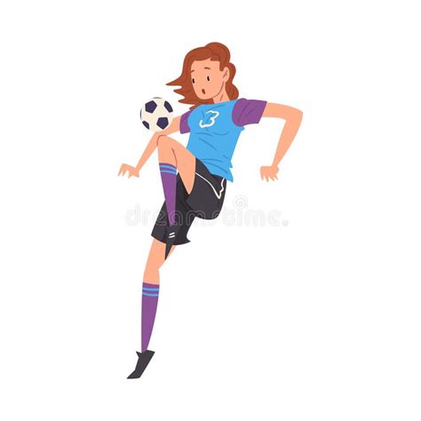 Girl Kicking Soccer Ball Stock Illustrations 826 Girl Kicking Soccer