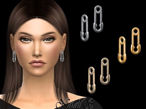 Safety Pin Earrings By Natalis At Tsr Sims 4 Updates