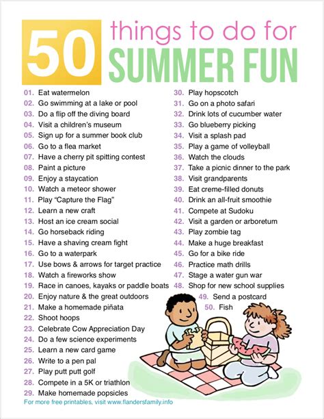 Fun Things To Do In The Summer F