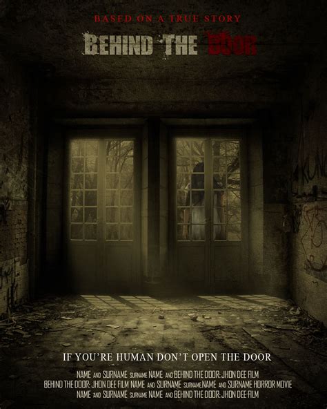 Create A Behind The Door Horror Movie Poster In Photoshop Movie