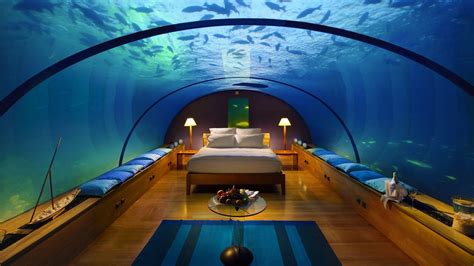 Undersea Hotel Room At Conrad Maldives Rangali Islands Hotel Hotel