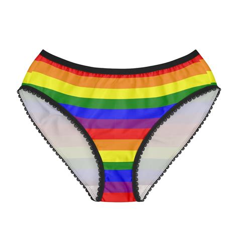 Rainbow Gay Pride Lgbtq Flag Stripes Women S Briefs Etsy