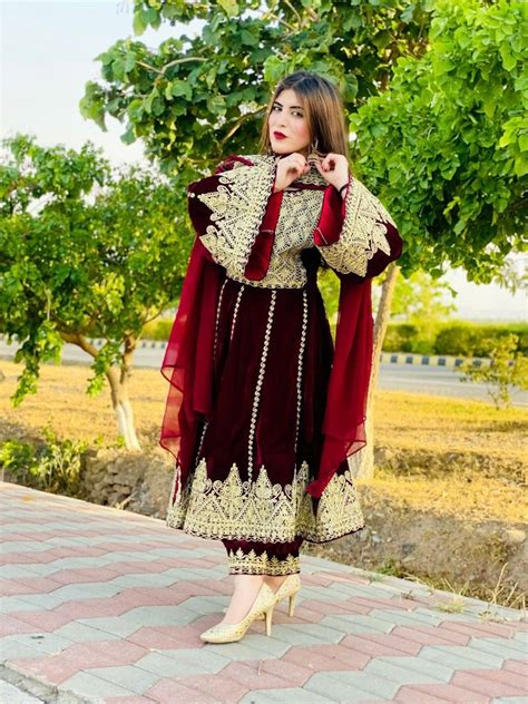 Afghan Traditional Velvet Dress With Full Hand Made Embroidery Etsy