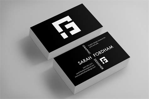 Sf Business Cards Black Digital 3000×2000 Graphic Design