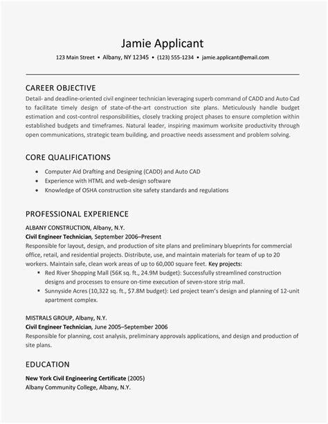 Construction Resume Examples And Writing Tips