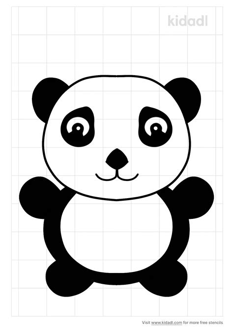 Free Panda Bear On Car Stencil Stencil Printables Kidadl