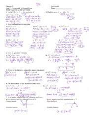 4 i will visit you for christmas if i don't have to get on a plane. Test Review Unit 1 Answer Key - [L "'23 Test 1 Review Algebra 2(hons 1 a What is the parent ...