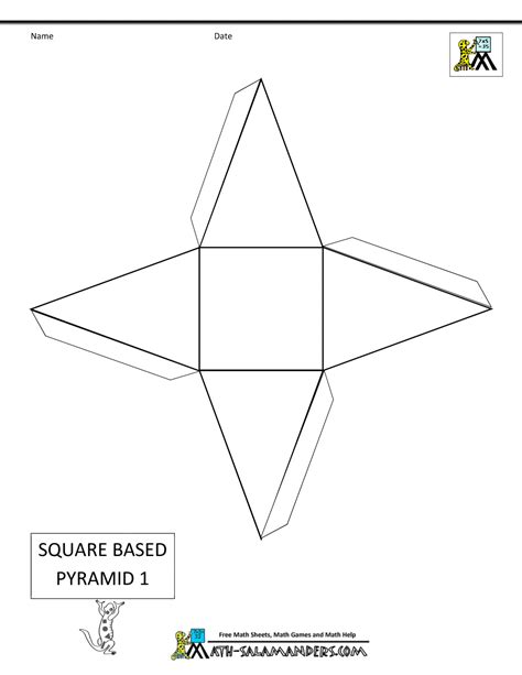 3d Geometric Shapes Nets Geometry Printables Pyramids 3d