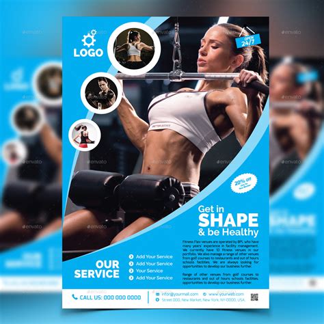 Fitness Gym Flyer Template By Aam360 Graphicriver
