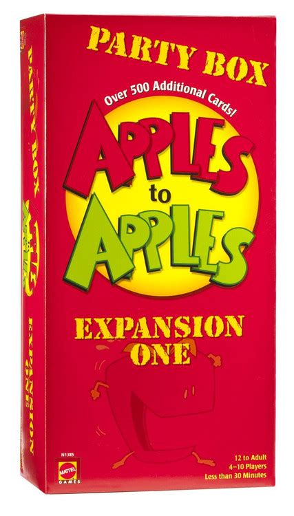 Apples To Apples Apples To Apples Party Box Board Game Expansion Expansion One Out Of The Box