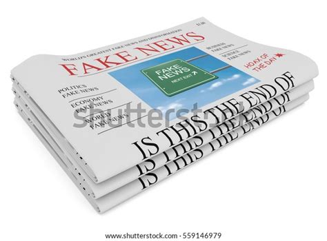 Fake News Us Concept Pile Newspapers Stock Illustration 559146979