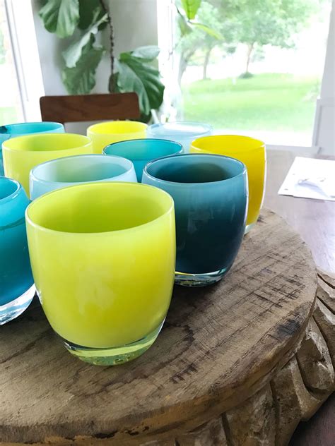 Fearless Turquoise Glassybaby Glassybaby Glassware Tableware