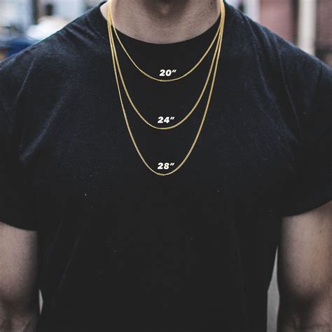 Mens Necklace Size Chart Well Thought Of Site Lightbox