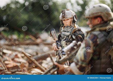 Private Military Contractor During The Special Operation Stock Photo