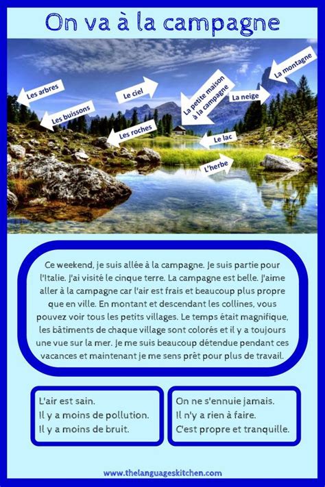 French Vocabulary The Countryside Worksheets 99worksheets
