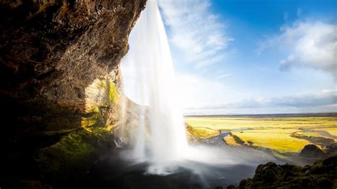 Iceland Waterfall Landscape Nature Wallpapers Hd