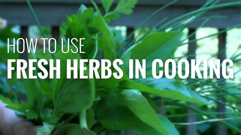 How To Cook With Fresh Herbs Using Fresh Herbs In Cooking