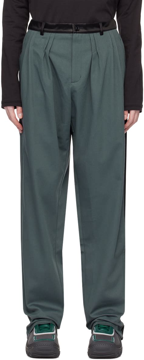 Kiko Kostadinov Green Ugo Side Trousers Ssense