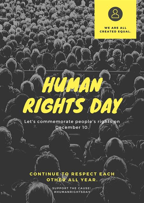Free Custom Printable Human Rights Poster Templates Canva