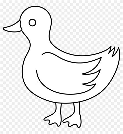 Outline Of A Duck Clipart Duck Black And White Transparent Free