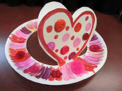 We Made Paper Plate Heart Hats For Our Valentine Themed Big Kid