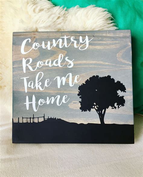 Find everything from country wall shelves, farmhouse wall decor and primitive decor. Country Roads, Take Me Home, Quote Art, Song Art, Grey Black White, Rustic Art, Wood Wall Art ...