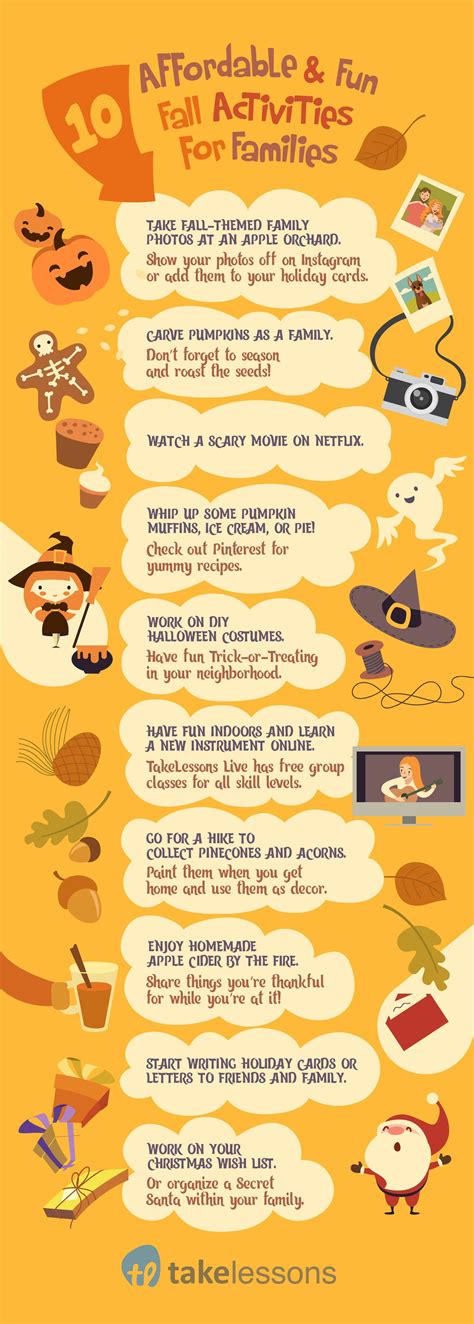 64 Affordable And Fun Fall Activities For Families Infographic