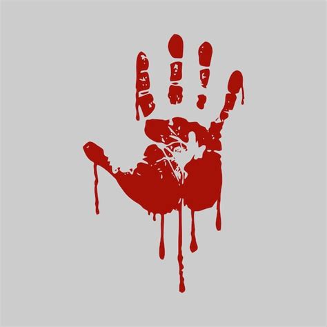 Dripping Blood Handprint Svg Bloody Hand Print Svg Bloody Etsy Images