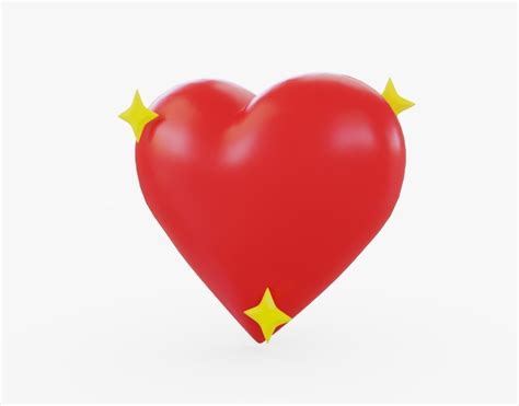 Emoji Heart 3d Model Cgtrader