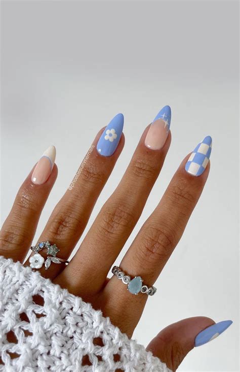 Chic Summer Nail Ideas Embrace The Season With Style Mix N Match Blue