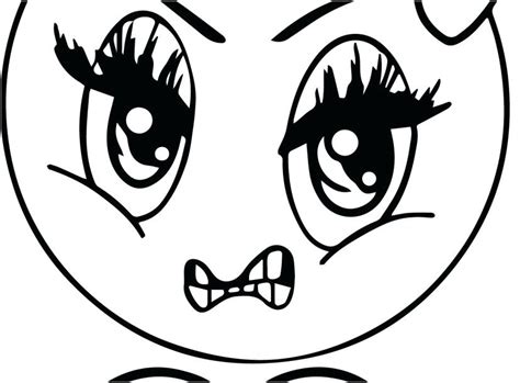 Angry Face Coloring Page At Free Printable Colorings Pages To Print And Color