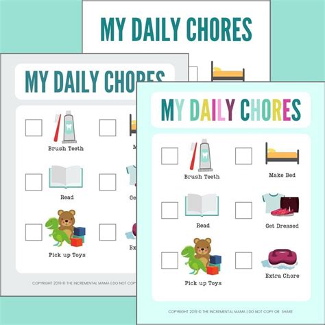 10 Chores For Preschoolers A Printable Chore Chart Ch