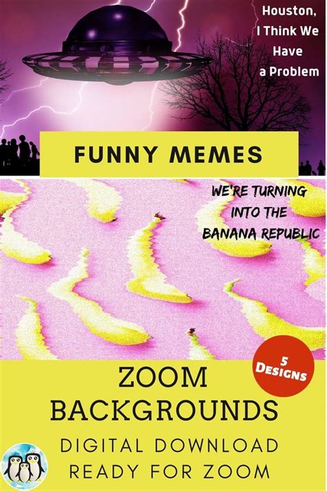 Zoom Virtual Background Bundle Of 5 Funny Memes Zoom Background