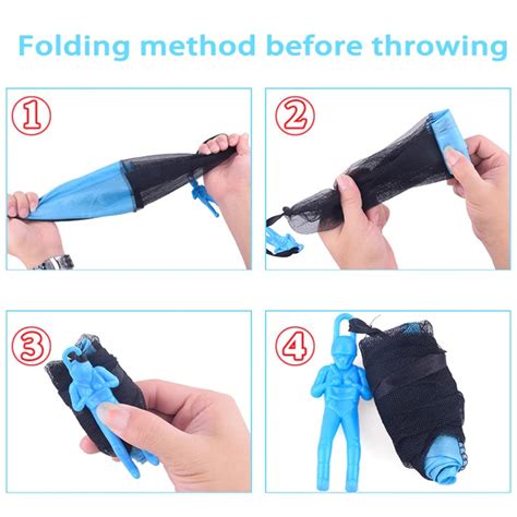 5pack Hand Throwing Soldier Parachute Toys