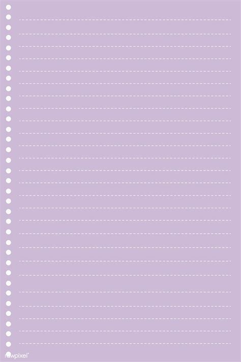 Blank Purple Notepaper Design Vector Free Image By