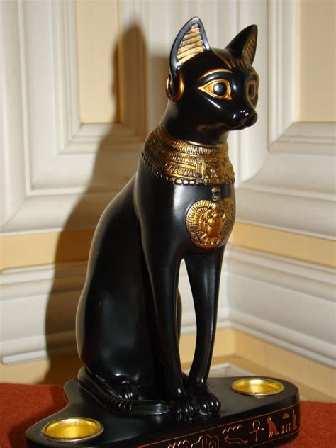 egyptian cat goddess bastet candle holder figurine statue summit collection ebay egyptian cat