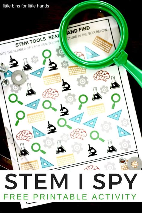 Stem Tools Counting Activity And Search And Find Game
