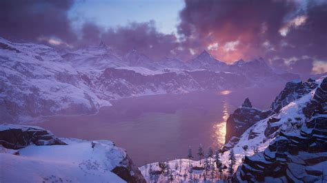 Assassins Creed Valhalla Mountain Top Nature Video Game Landscape