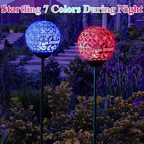 Solar Mosaic Crackle Ball Stake Light Globes Best Led Outdoor Glass