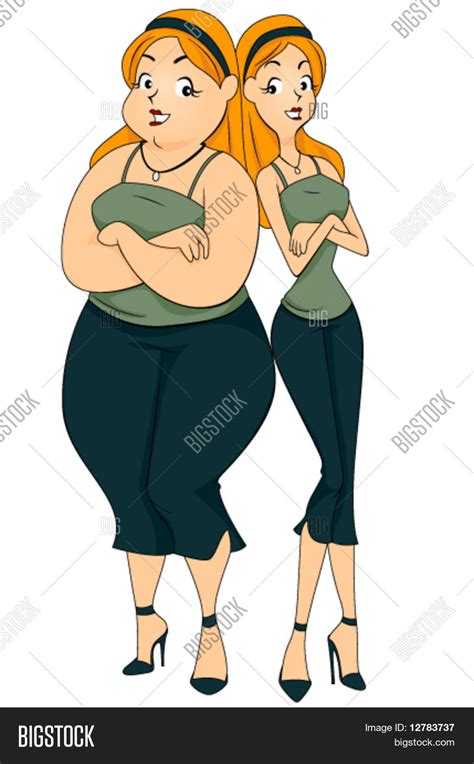 fat thin girl before vector and photo free trial bigstock