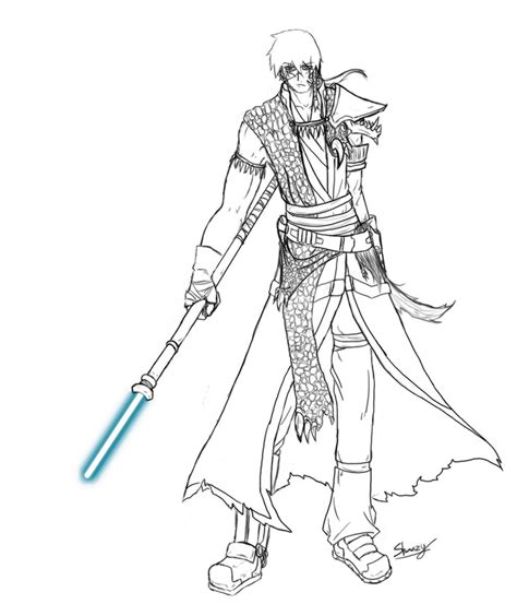 Female Jedi Coloring Coloring Pages