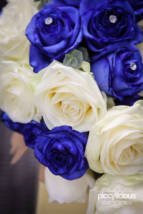 Cream & Blue Rose Wedding Bouquet | Blue roses wedding bouquet, Wedding