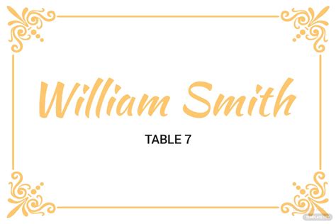 Free Printable Wedding Table Card Template In Adobe Photoshop