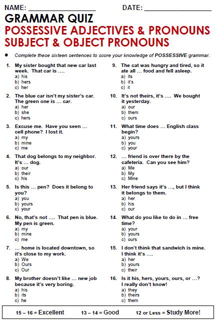 Maybe you would like to learn more about one of these? Possessive Pronouns - All Things Grammar
