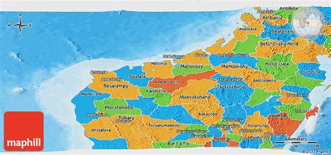 Political Panoramic Map Of Mahajanga